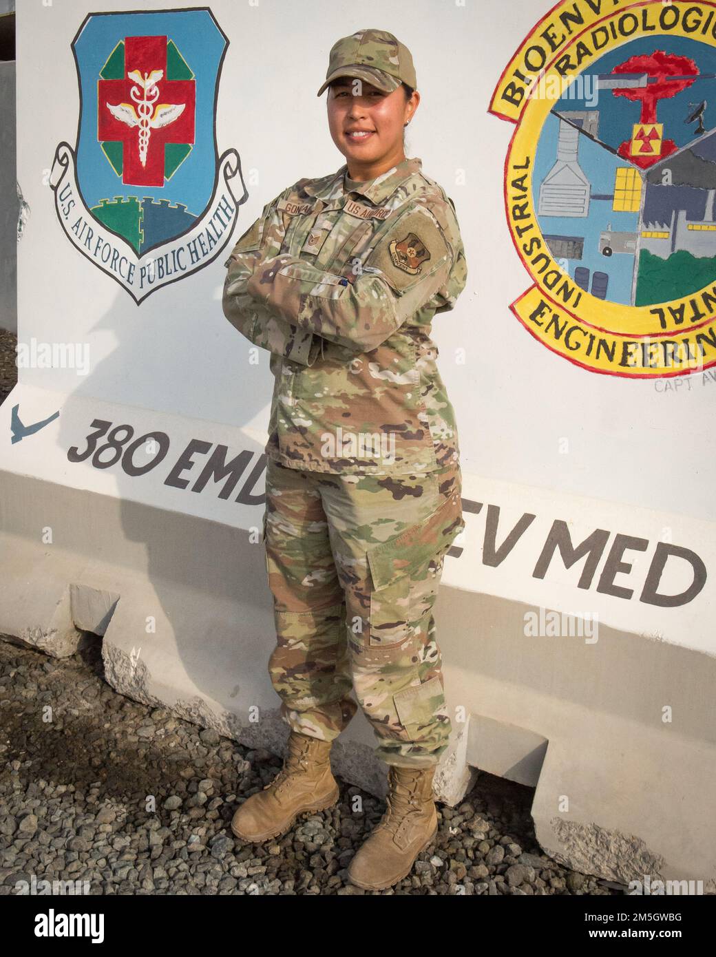 As the only daughter in a family of military brothers, Tech. Sgt. Lily Gonzales, the non-commissioned officer in charge of the 380th Expeditionary Medical Group's public health team, says to always challenge the norm. “Take a seat at the table and show people what you got at every opportunity,” Gonzales said. “It’s been a good ride, my advice is to stay on, don’t get off and despite any low or any high, just stick with it.' Stock Photo