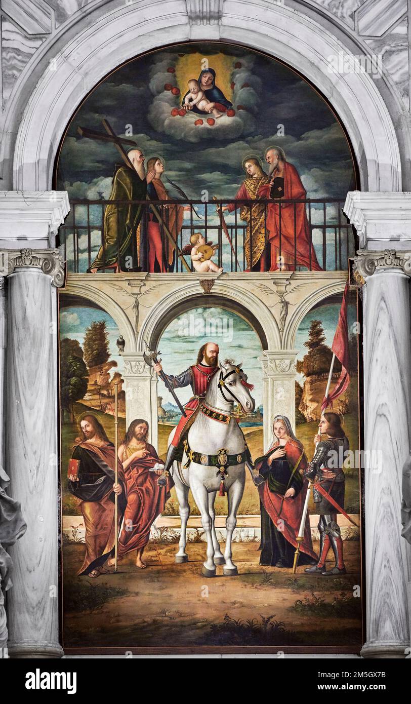 San Vitale a Cavallo e santi olio su tavola Vittore Carpaccio