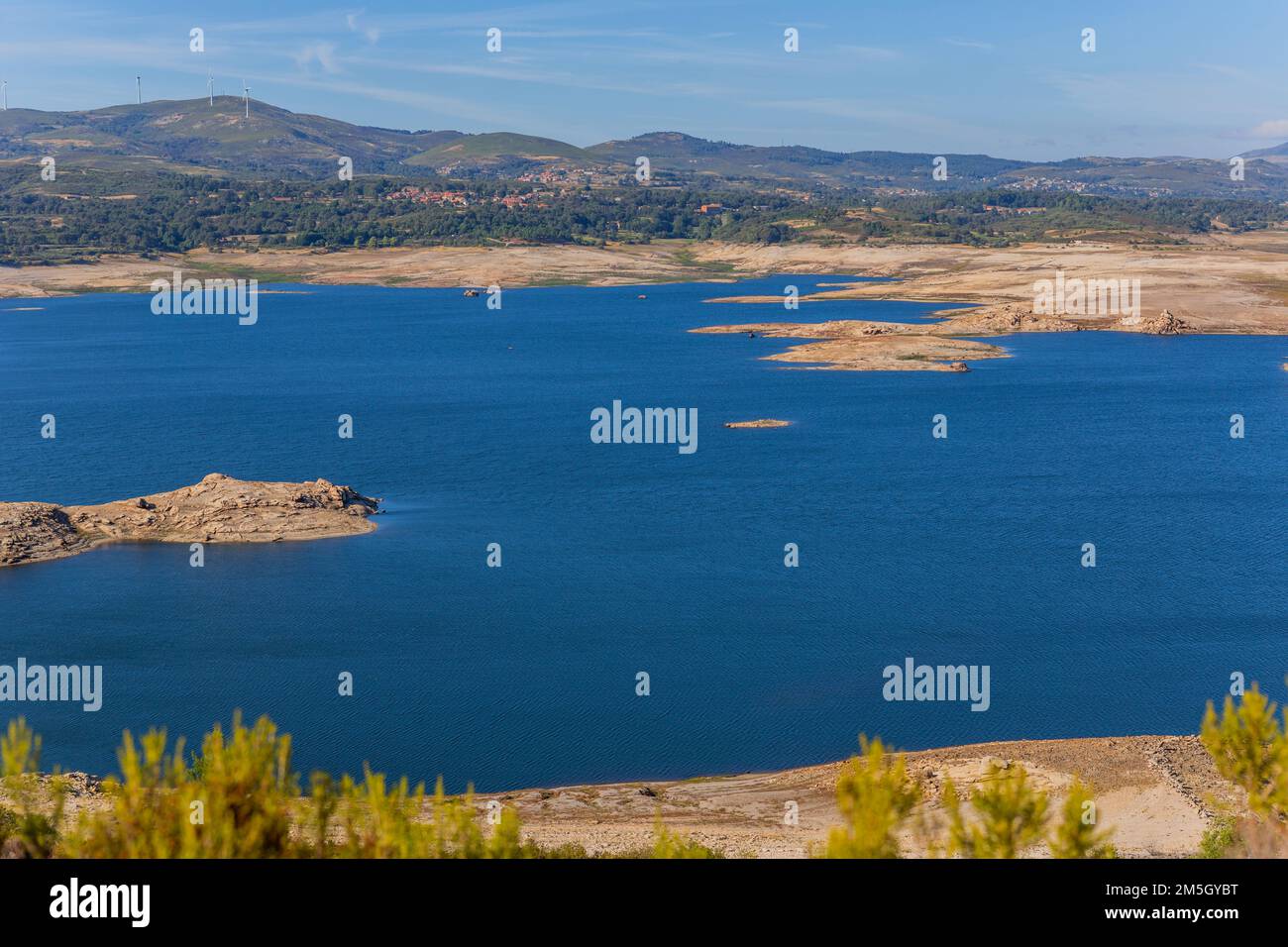 Artificial lake created by the Barragem do Alto Rabagao or Pisoes Dam, Montalegre, Portugal