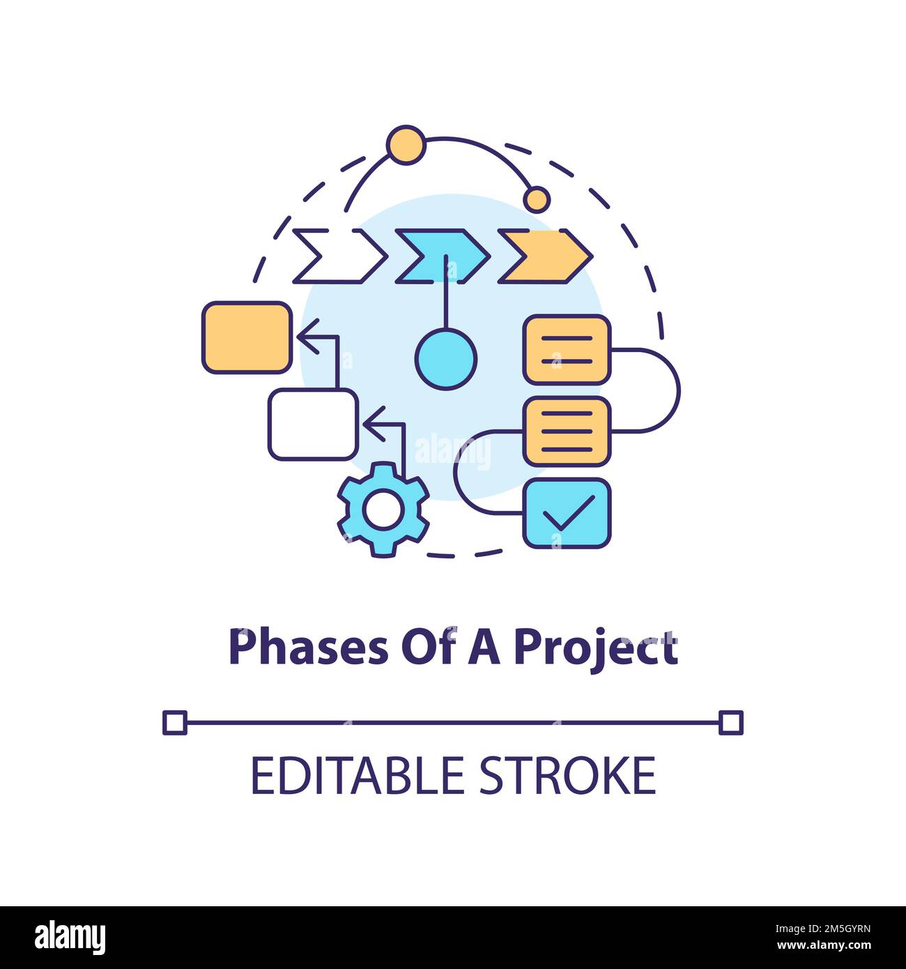 Phases of project concept icon Stock Vector Image & Art - Alamy