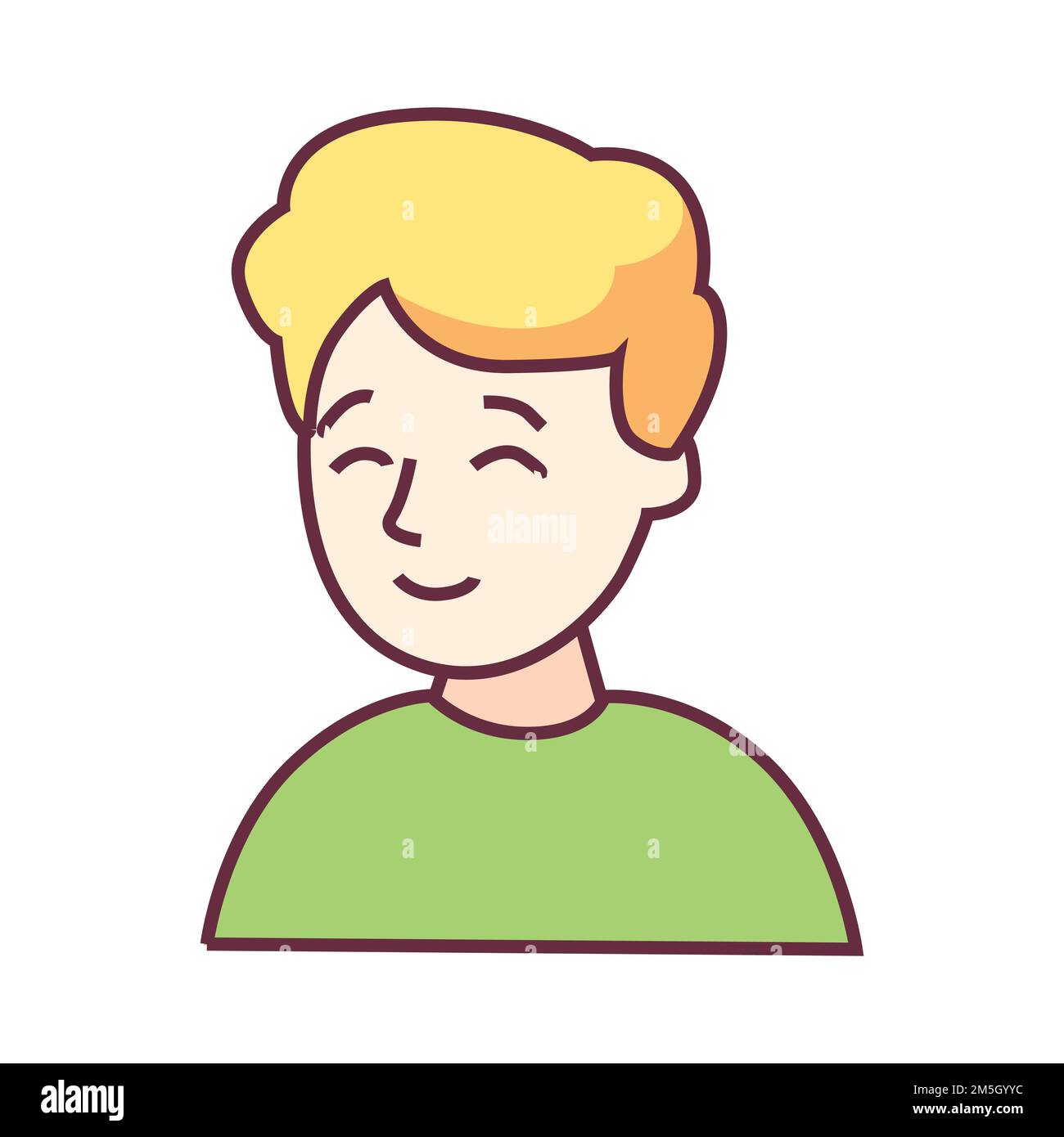 Cheerful teen boy. Embarrassed smiling guy Stock Vector Image & Art - Alamy
