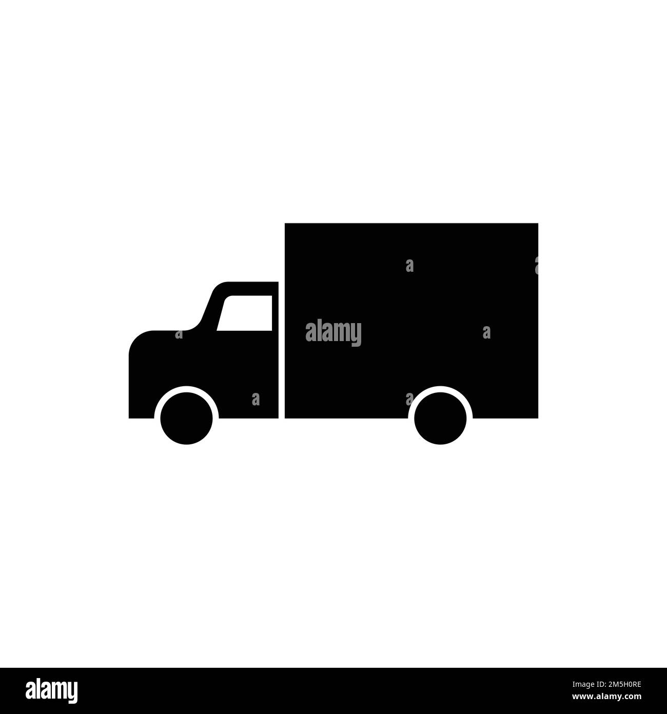 Black truck icon. Transportation for delivery service Stock Vector