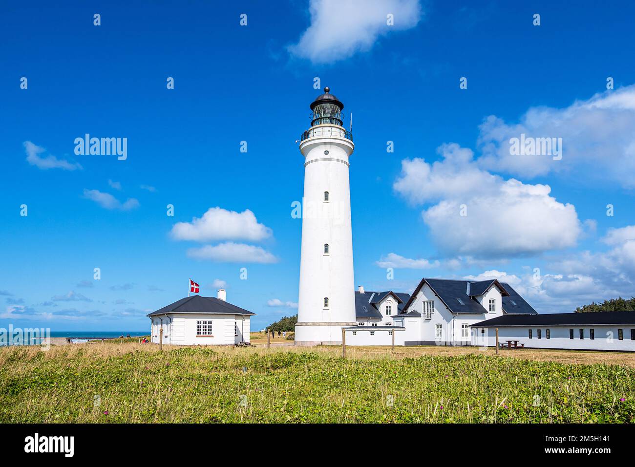 The Hirtshals Fyr Lighthouse In Denmark. Stock Photo