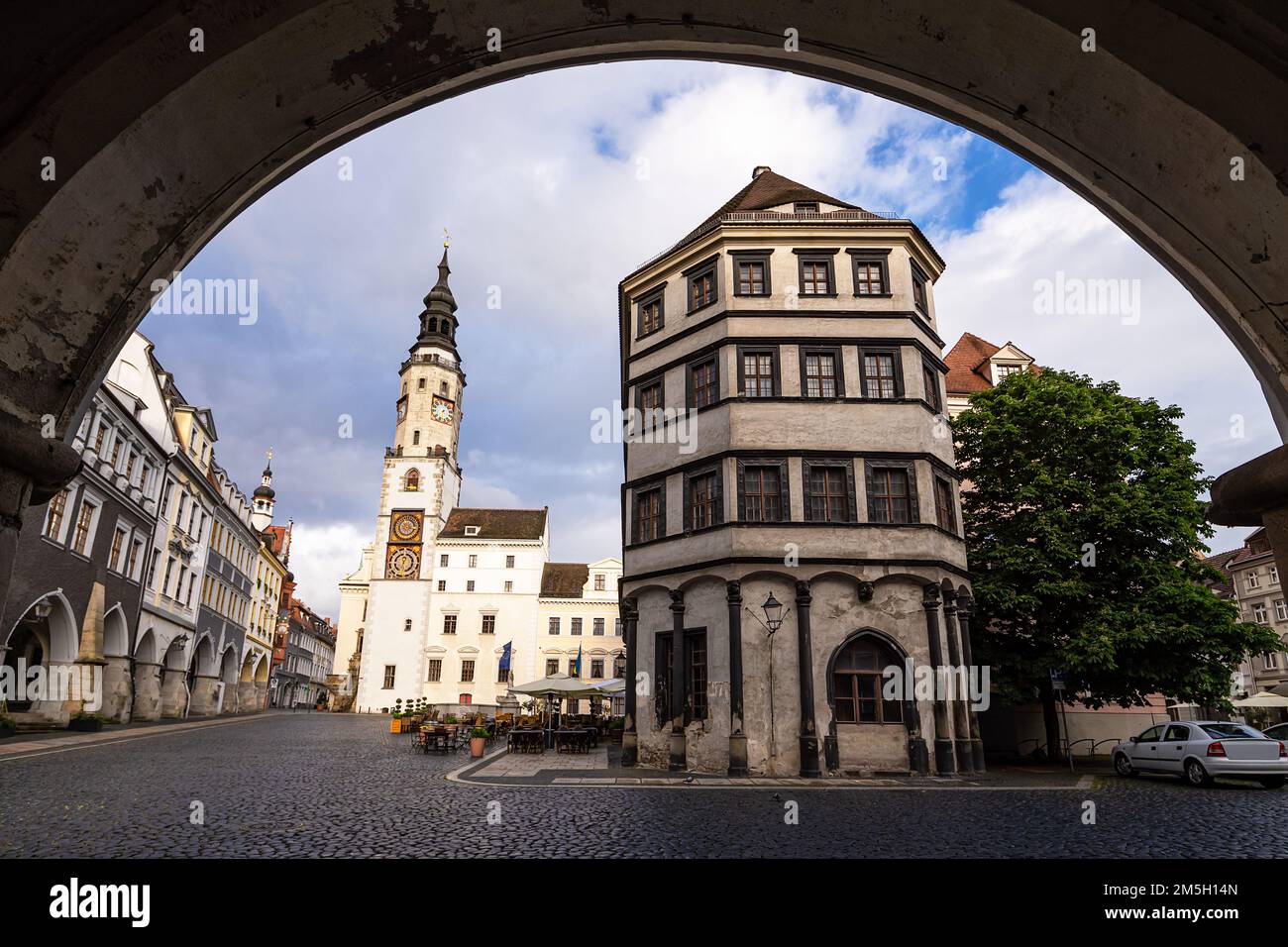 View Of The Scales And The Town Hall In Görlitz Stock Photo Alamy