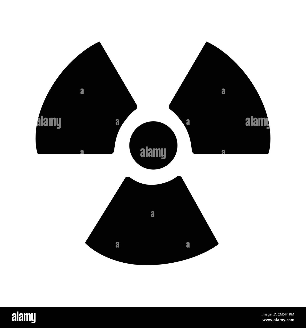 Black symbol of radiation. Nuclear explosion danger Stock Vector