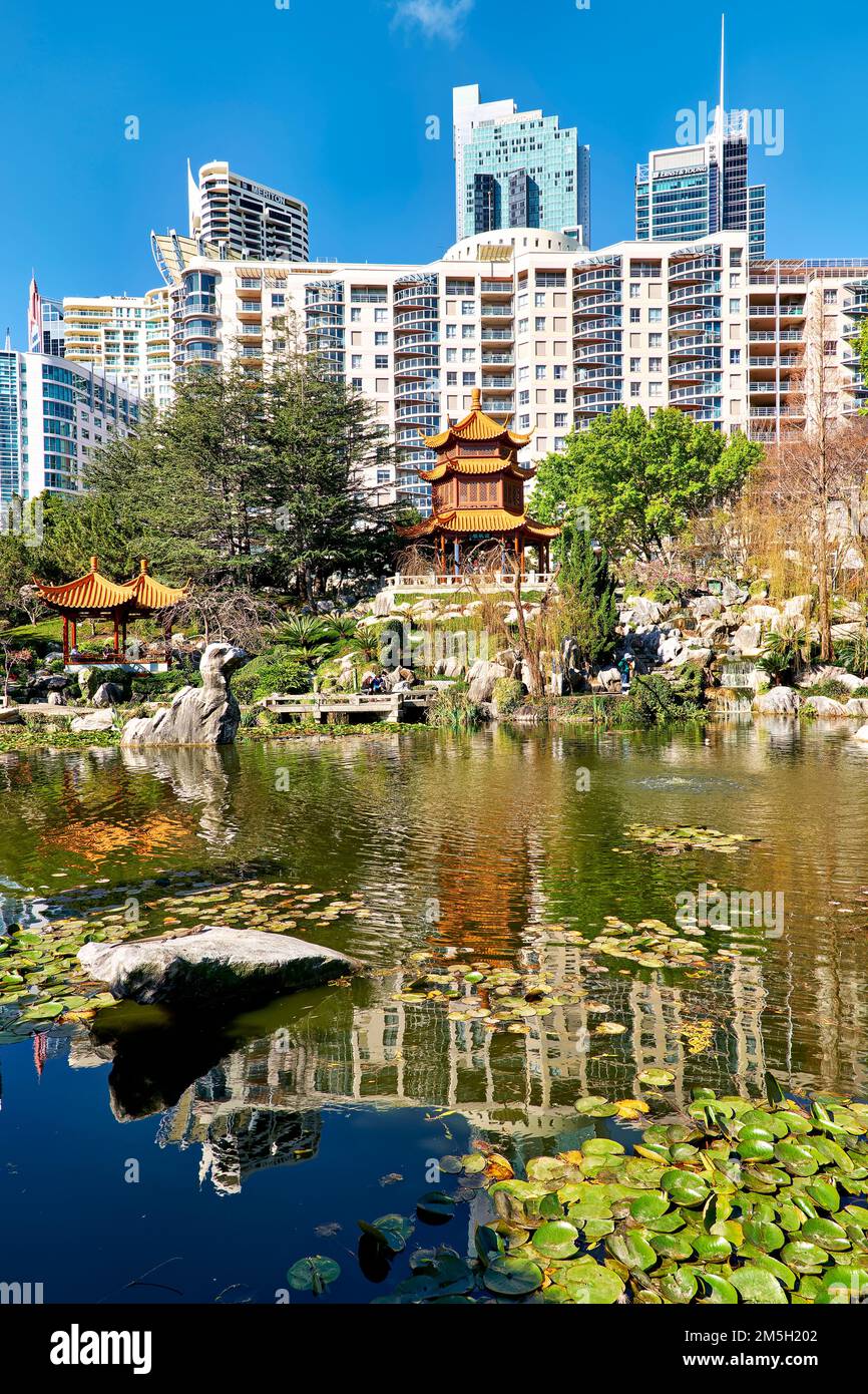 Sydney. New South Wales. Australia. The Chinese Garden of Friendship Stock Photo