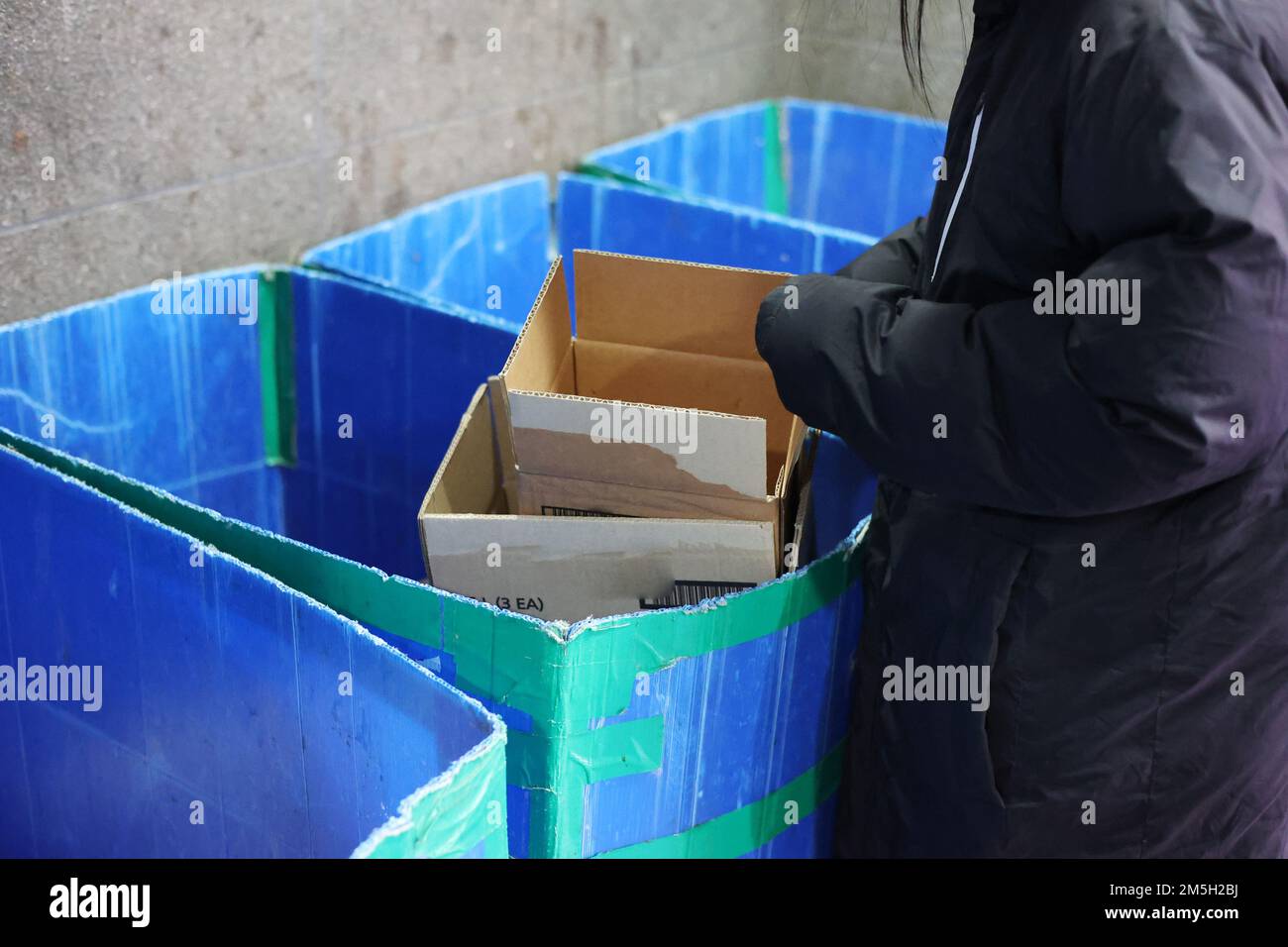 Separate and send out the recyclable waste Stock Photo