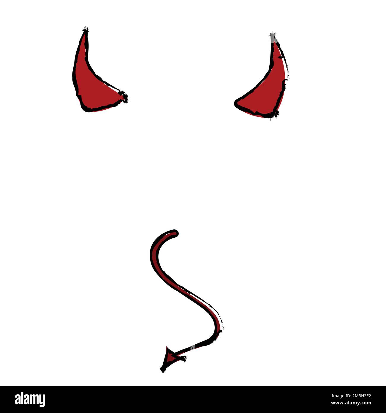 Red horns and demonic tail template Stock Vector Image & Art Alamy