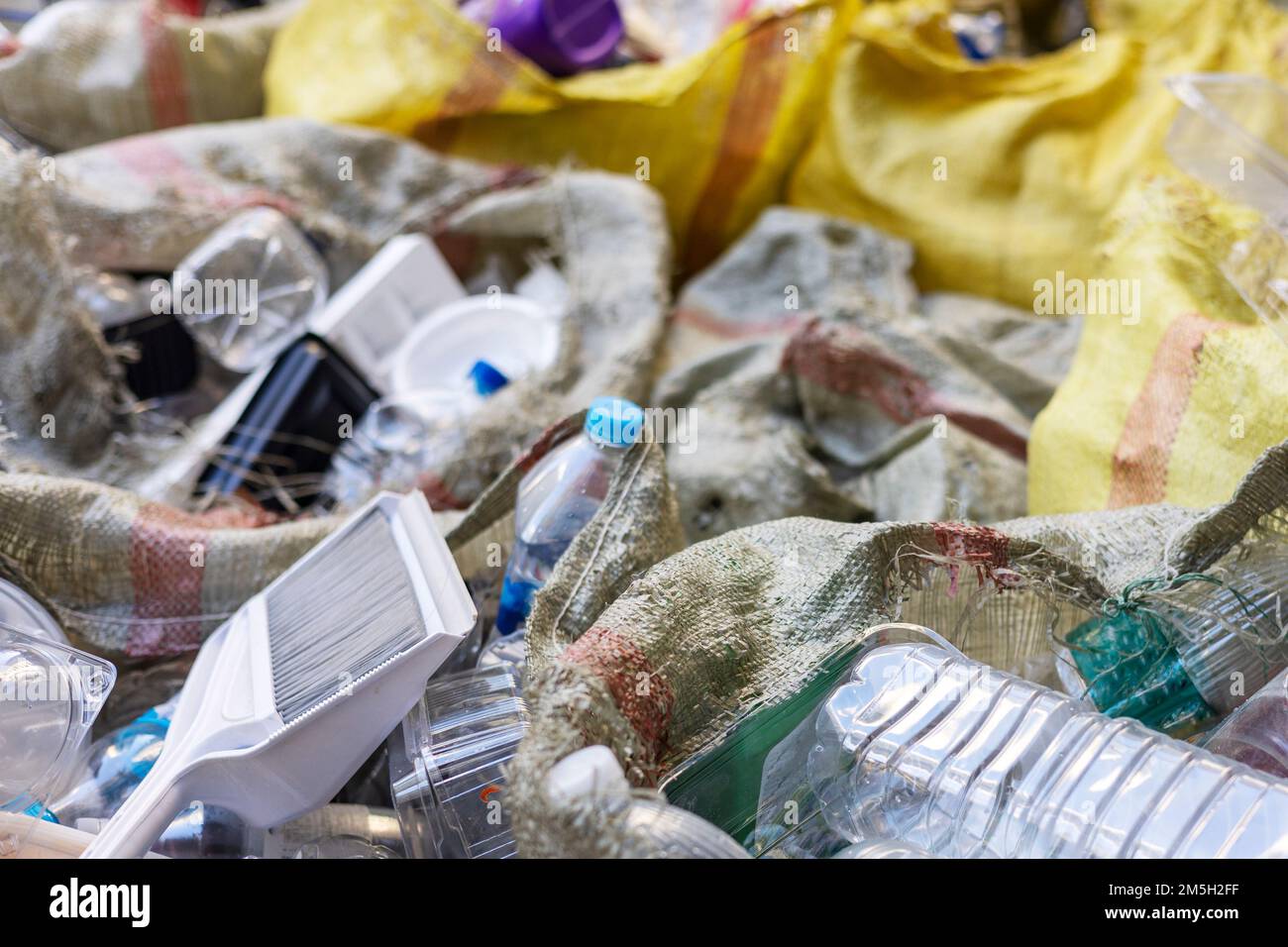 Separate and send out the recyclable waste Stock Photo