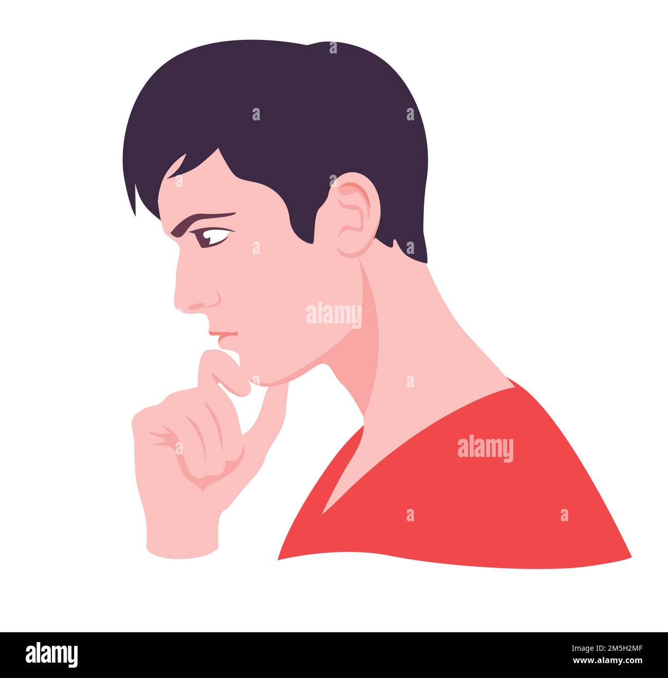 Character in thought confused hi-res stock photography and images - Alamy