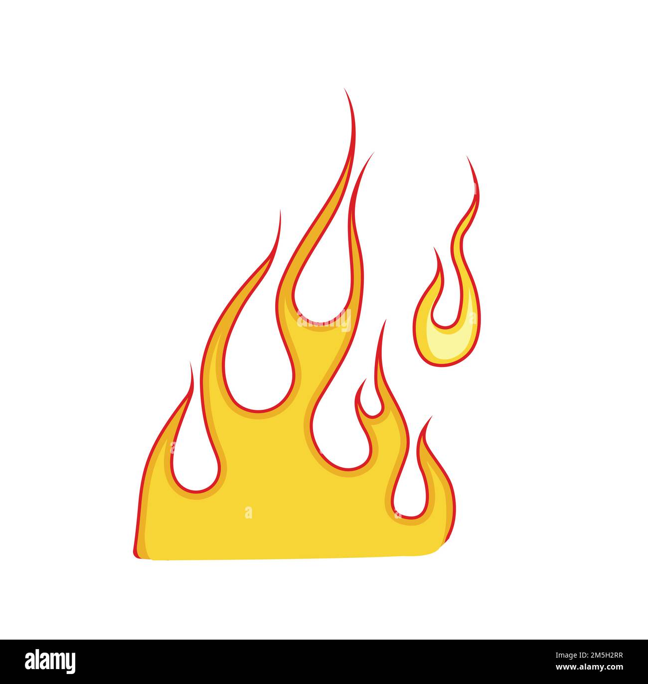 Blazing yellow flame with sparks Stock Vector Image & Art Alamy