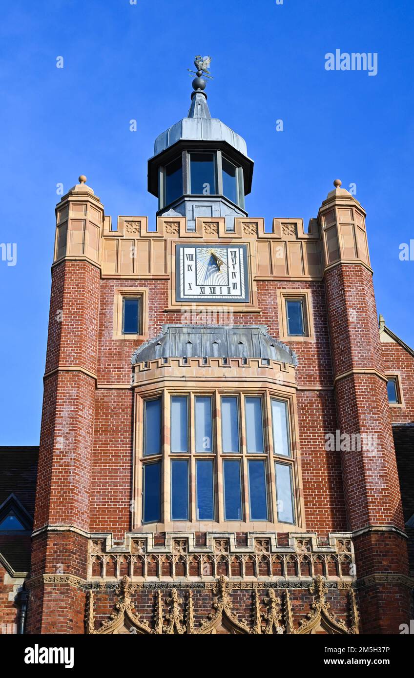 Brighton College school bell tower and sundial in Eastern Road Brighton