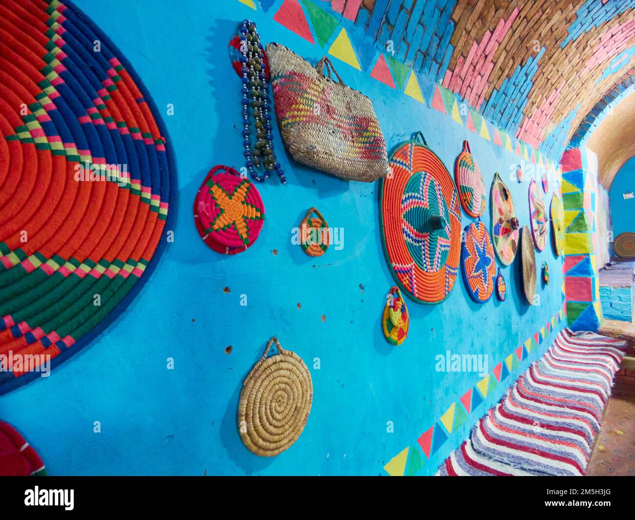 traditional egyptian decoration of a house in the interior Stock Photo