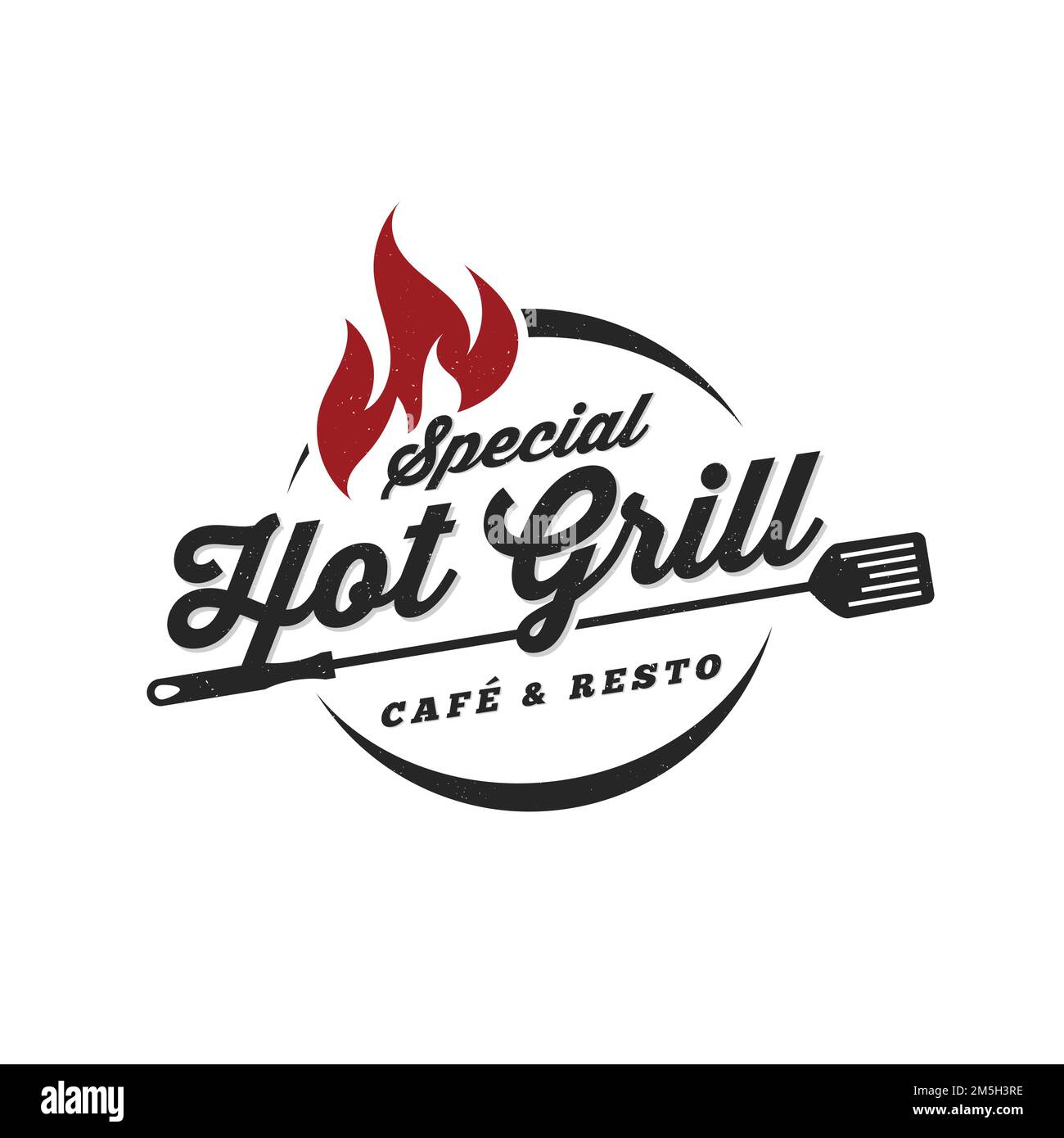 A vector illustration of a Hot Grill logo design Stock Vector Image & Art -  Alamy