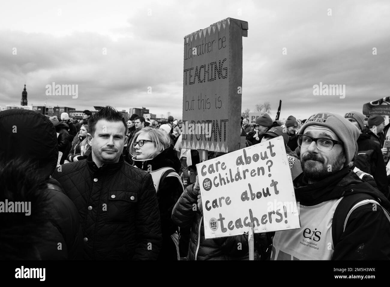 Educational Institute Of Scotland rally held in Glasgow Green following