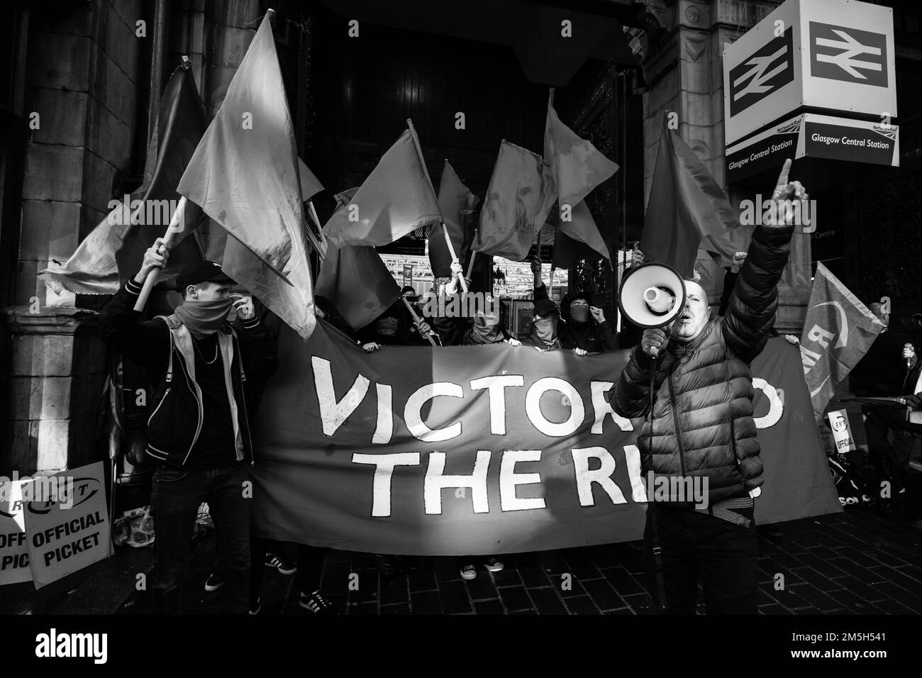Image showing a cost of living crisis rally in Glasgow following CWU