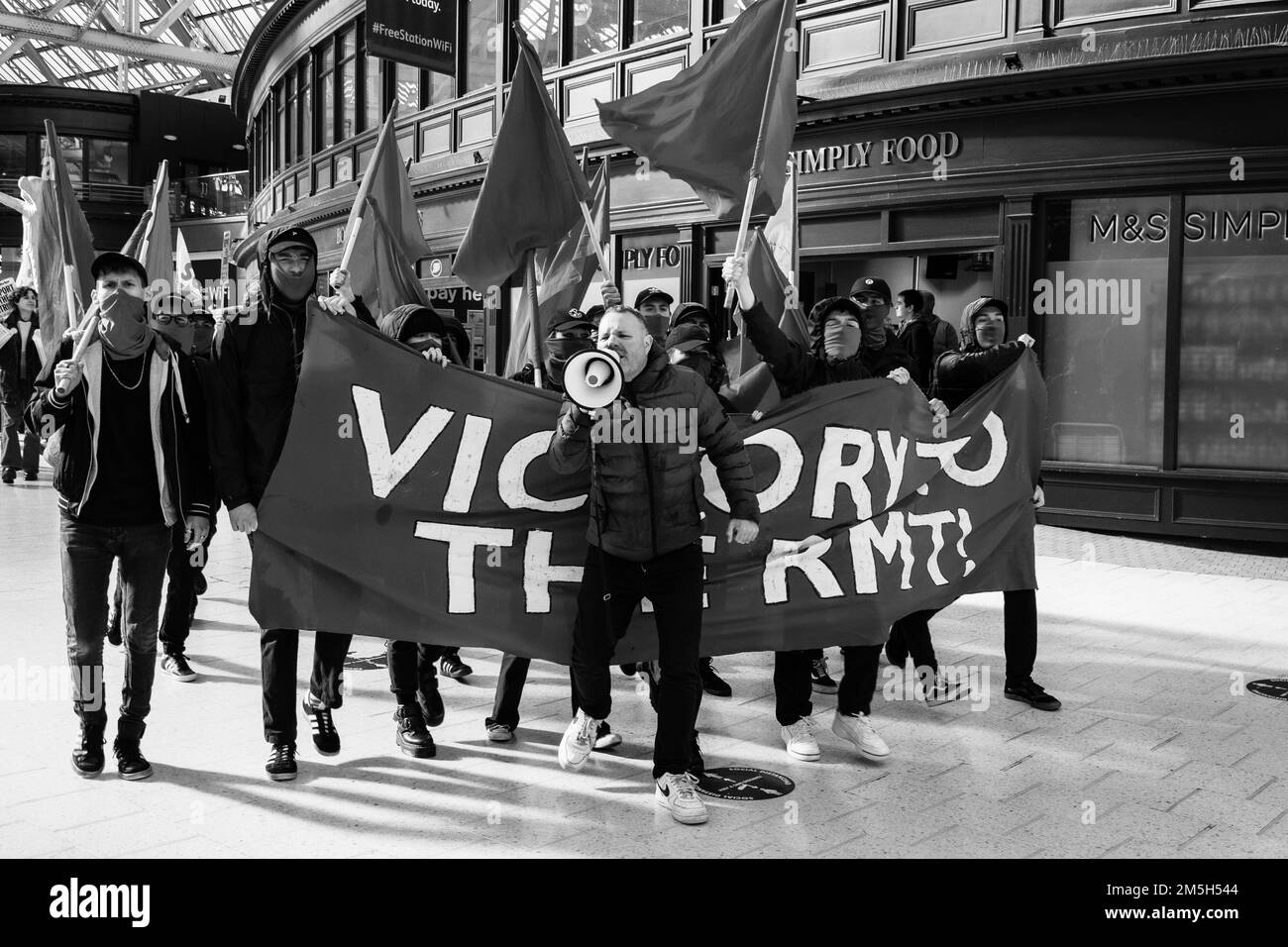 Image showing a cost of living crisis rally in Glasgow following CWU