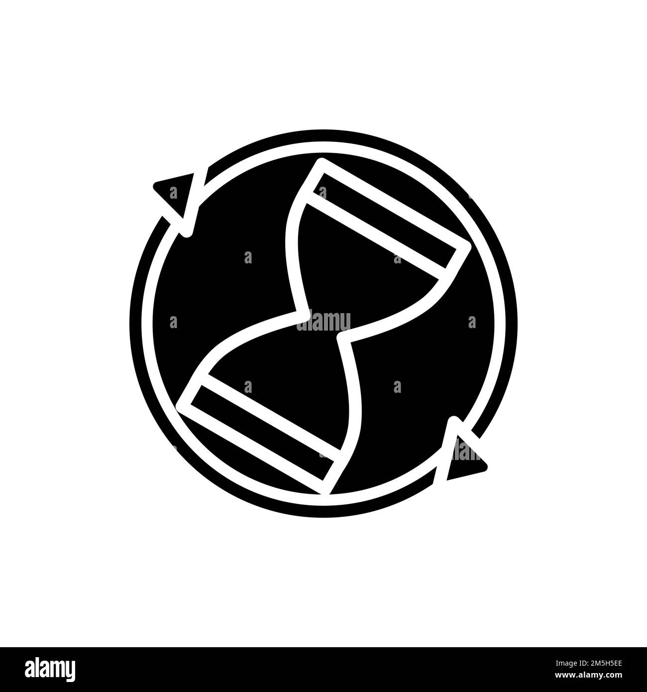 Sand clock icon web Black and White Stock Photos & Images - Alamy