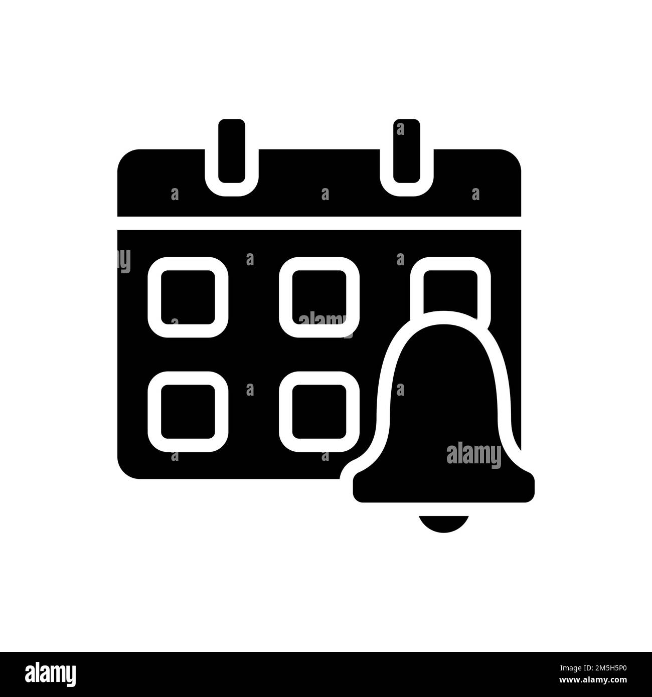 Event reminder black glyph icon Stock Vector Image & Art Alamy