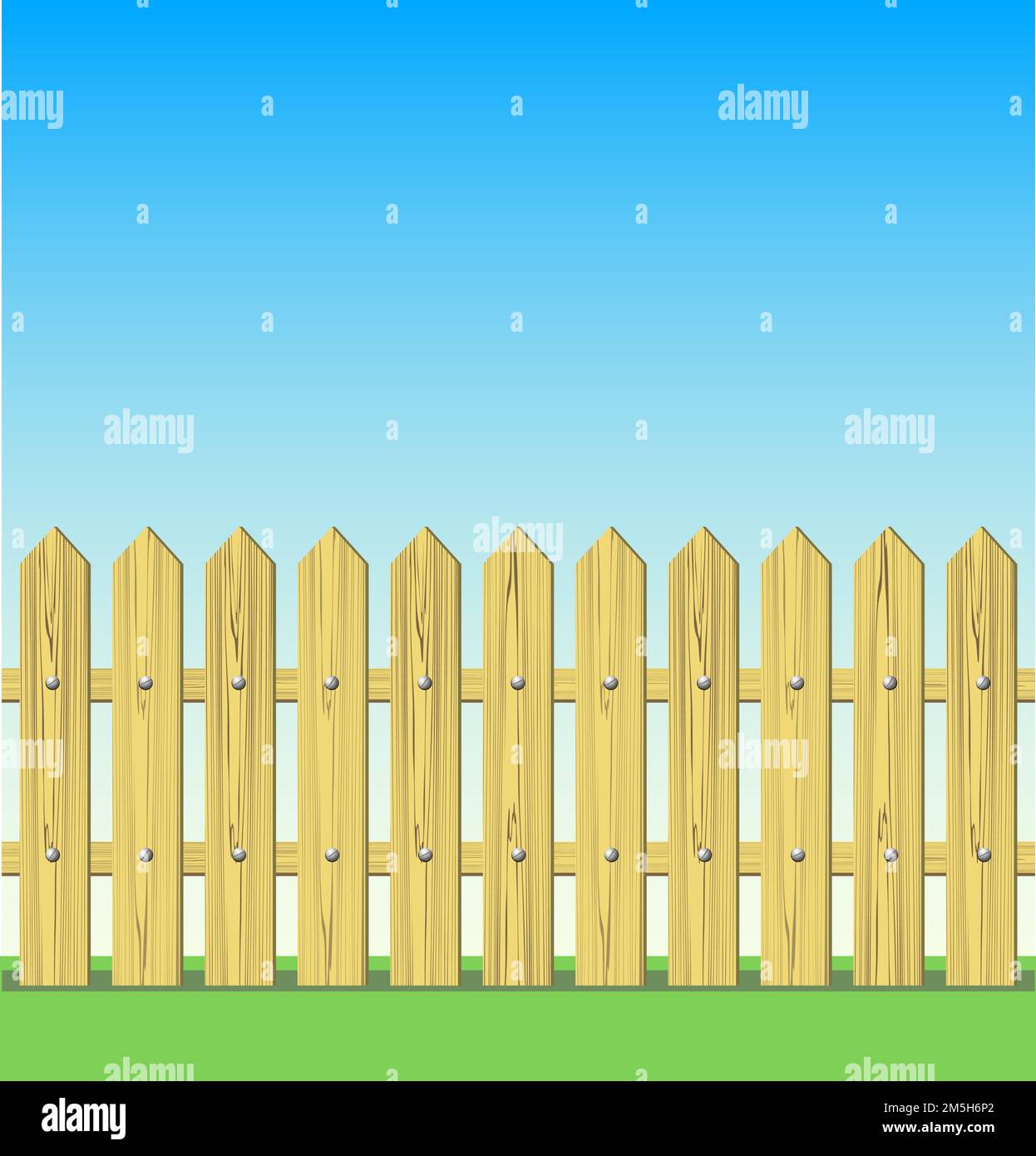 Wooden fence vector illustration Stock Vector Image & Art Alamy