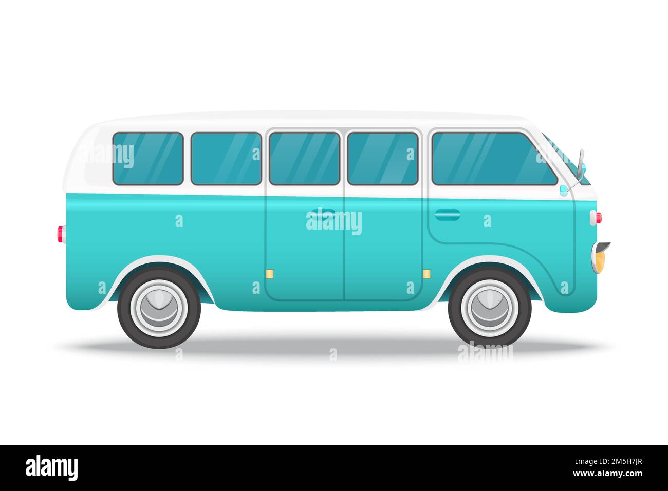 Retro bus vector illustration concept for vintage card Stock Vector