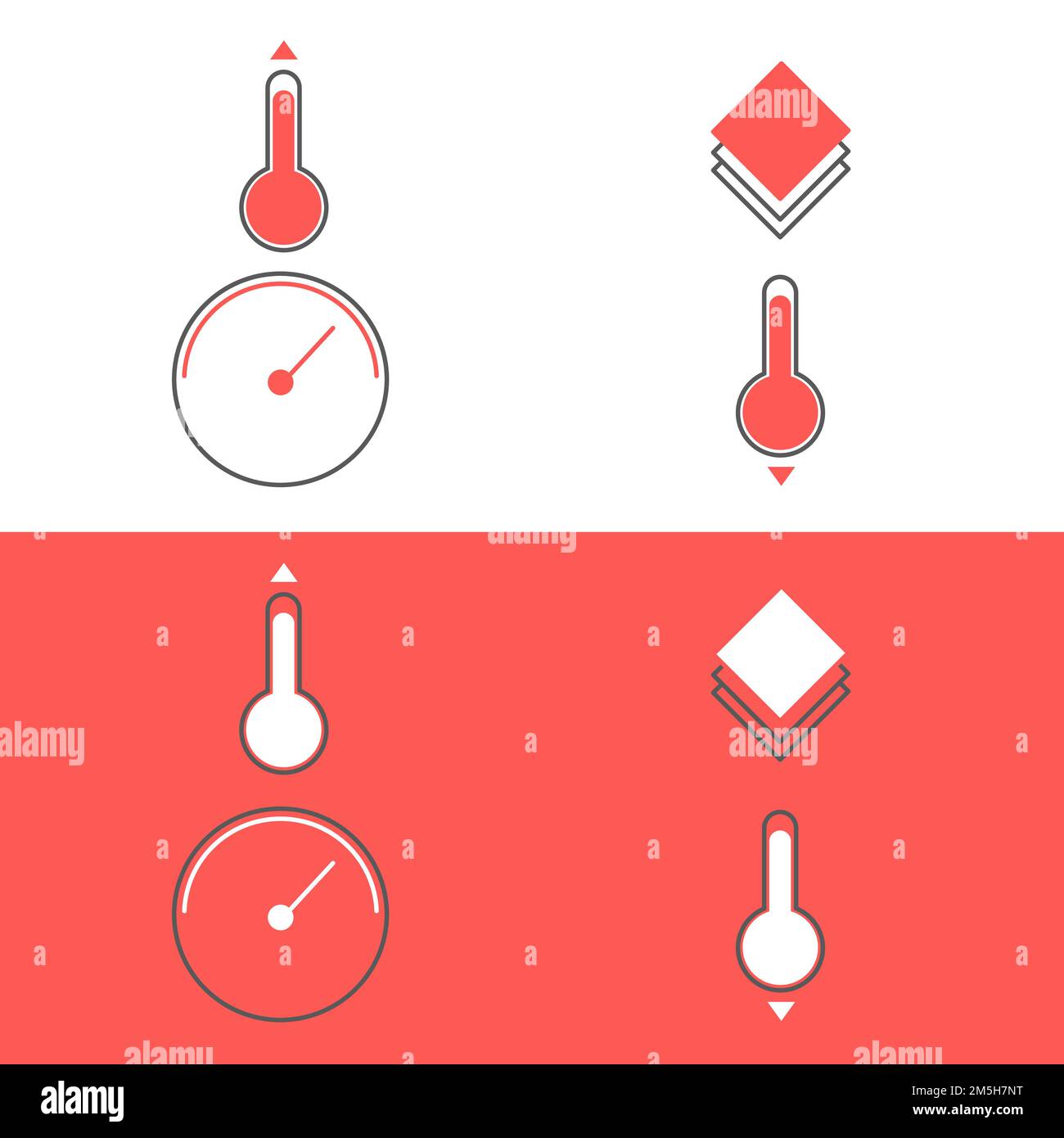 a time and temperature meter set of icons Stock Vector Image & Art Alamy