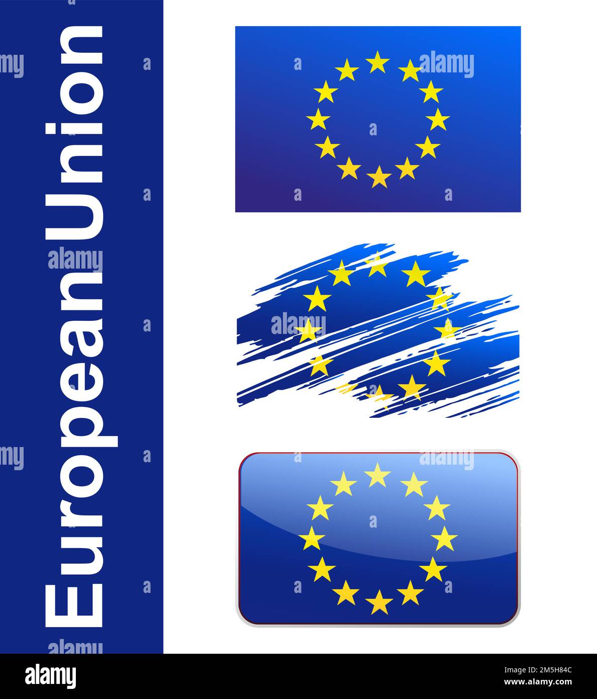 Flag European Union isolated on white background vector Stock Vector ...