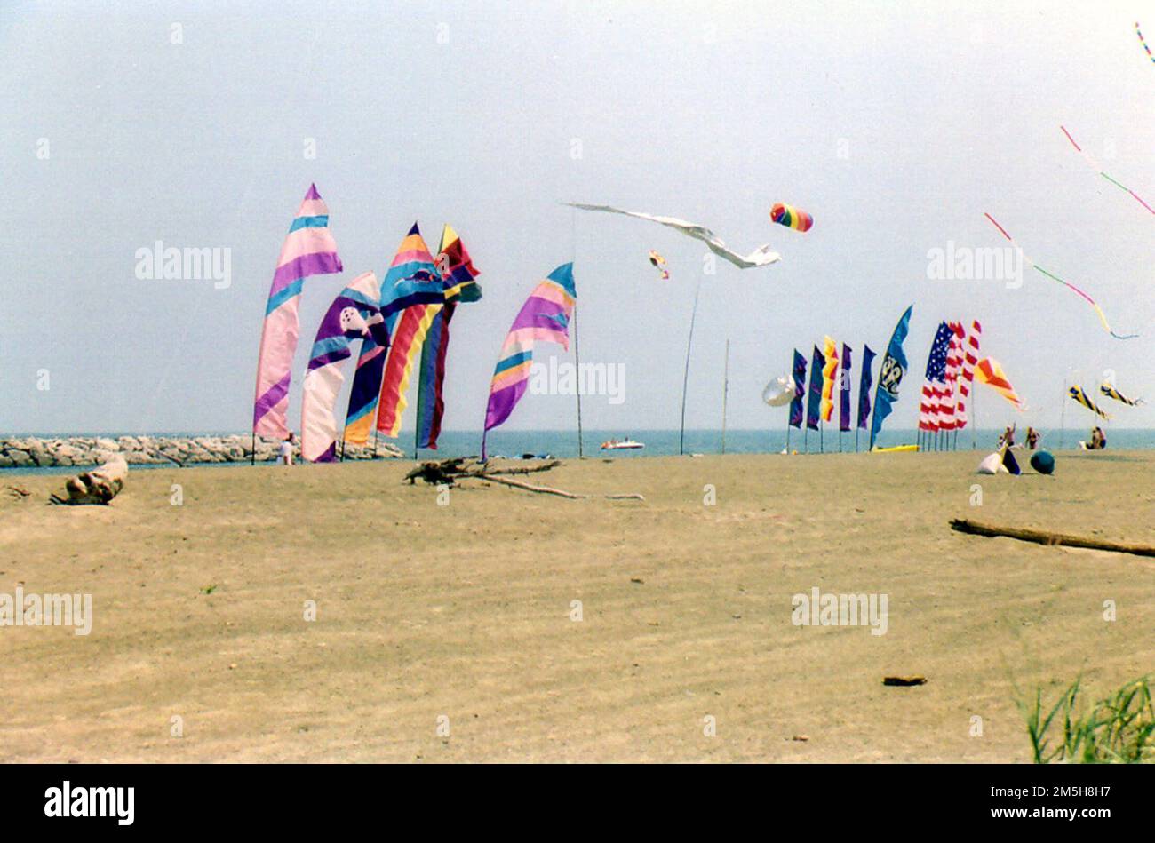 Great Lakes Seaway Trail Presque Isle Kite Flying. Beautiful and