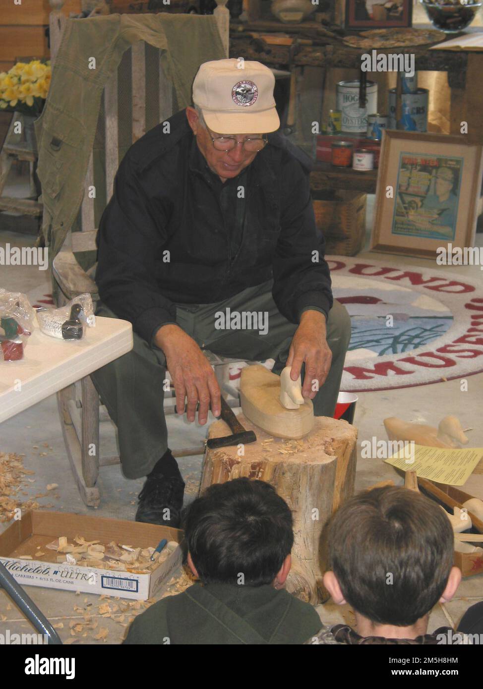 Outer Banks Scenic Byway Decoy Carving Demonstration. Renowned decoy