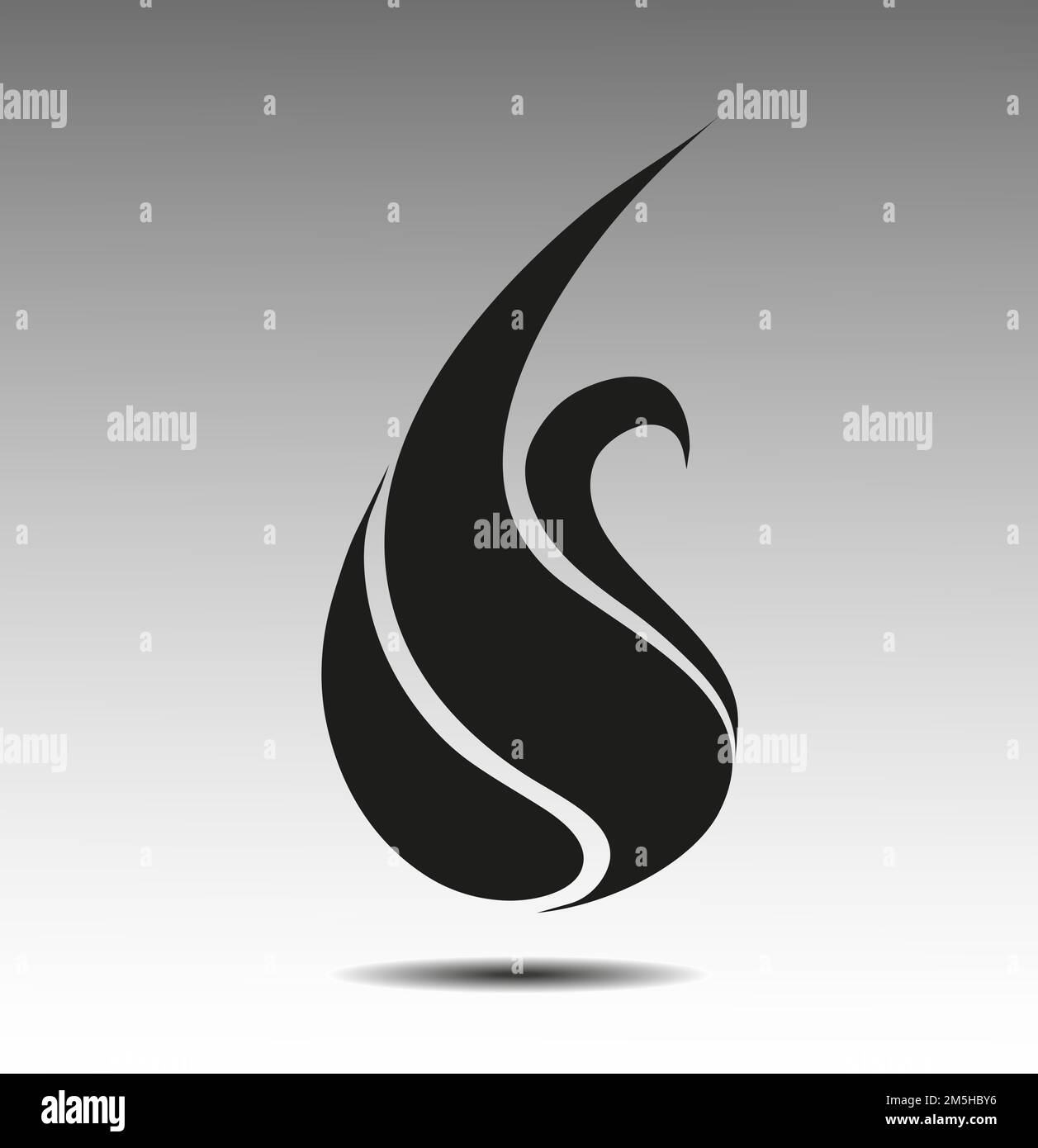fire icon vector black Stock Vector Image & Art - Alamy