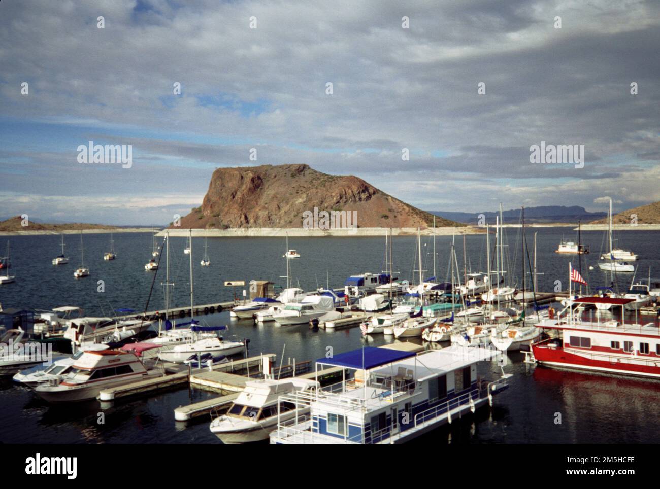 Geronimo Trail Scenic Byway Boats at Dam Site Marina. The Dam Site