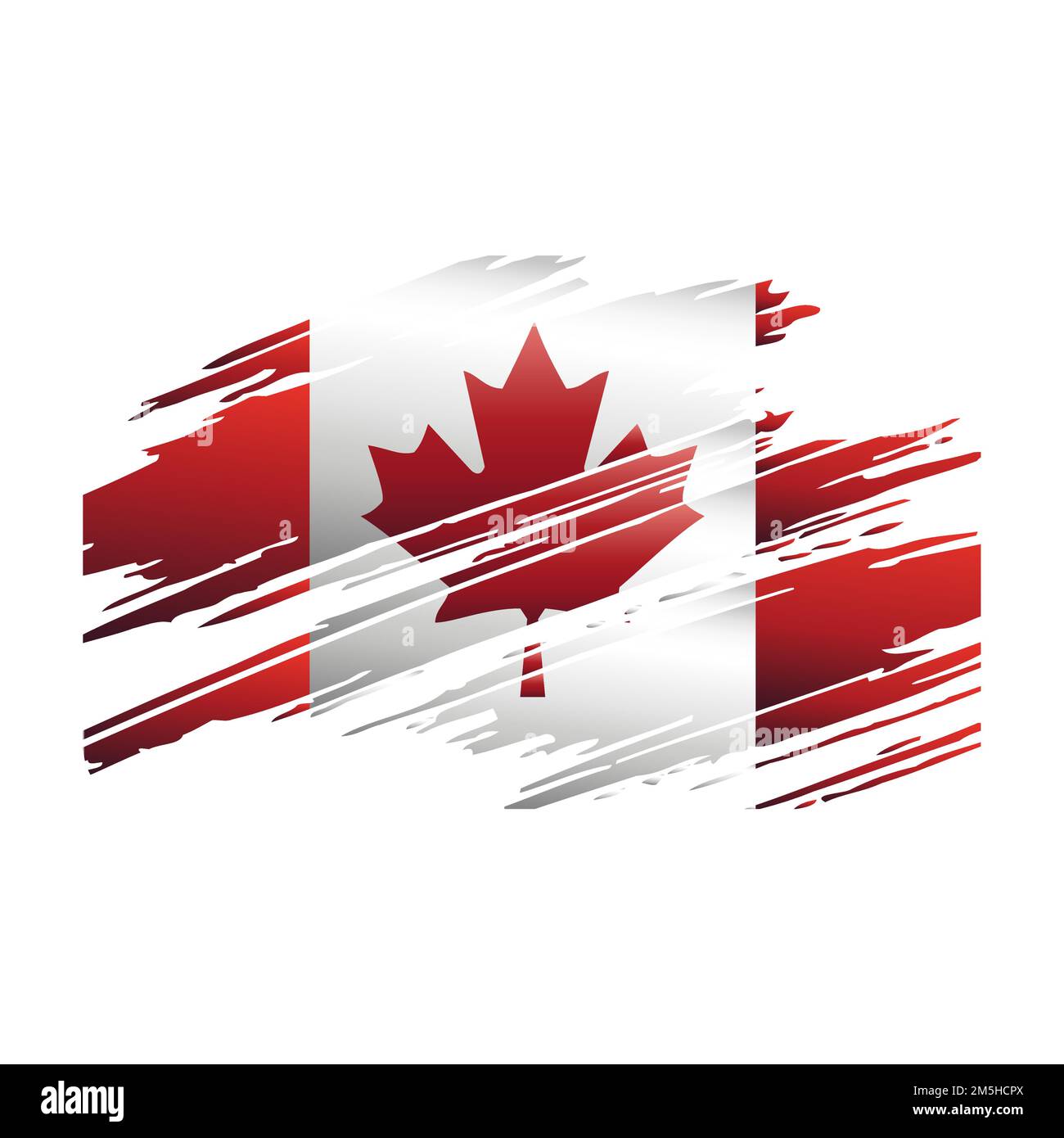 Flag Canada in the form traces brush vector Stock Vector Image & Art ...