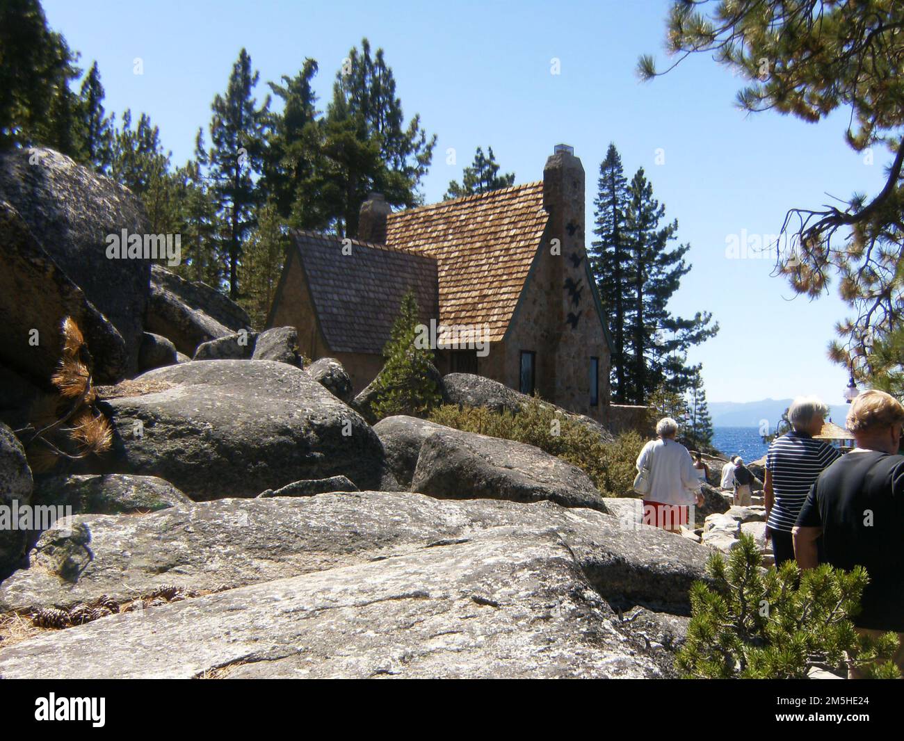 Lake Tahoe - Eastshore Drive - Visitors at the Thunderbird Lodge. A