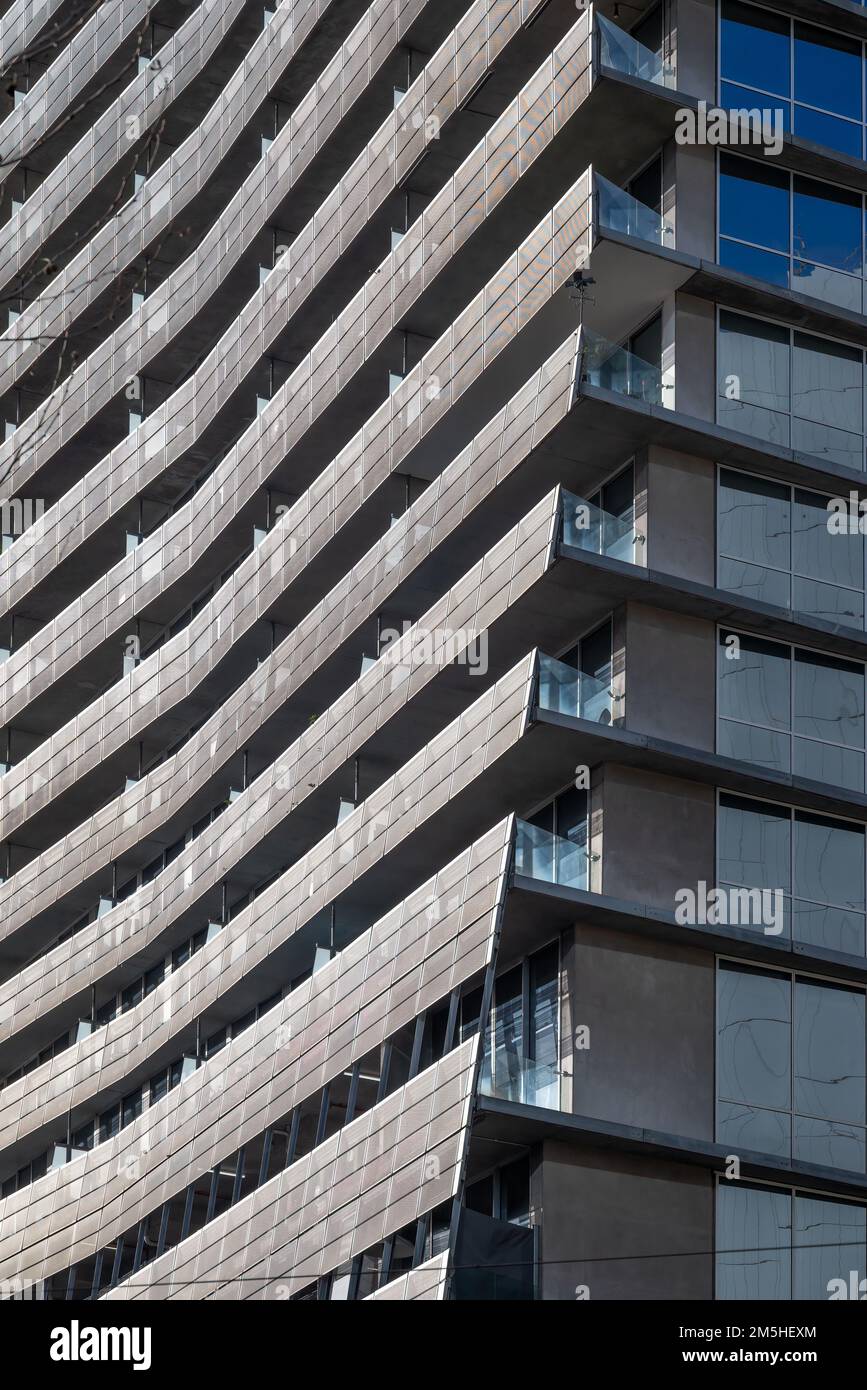 Melbourne, Victoria, Australia - Liberty apartment building (with Premier Tower) by Elenberg Fraser Stock Photo