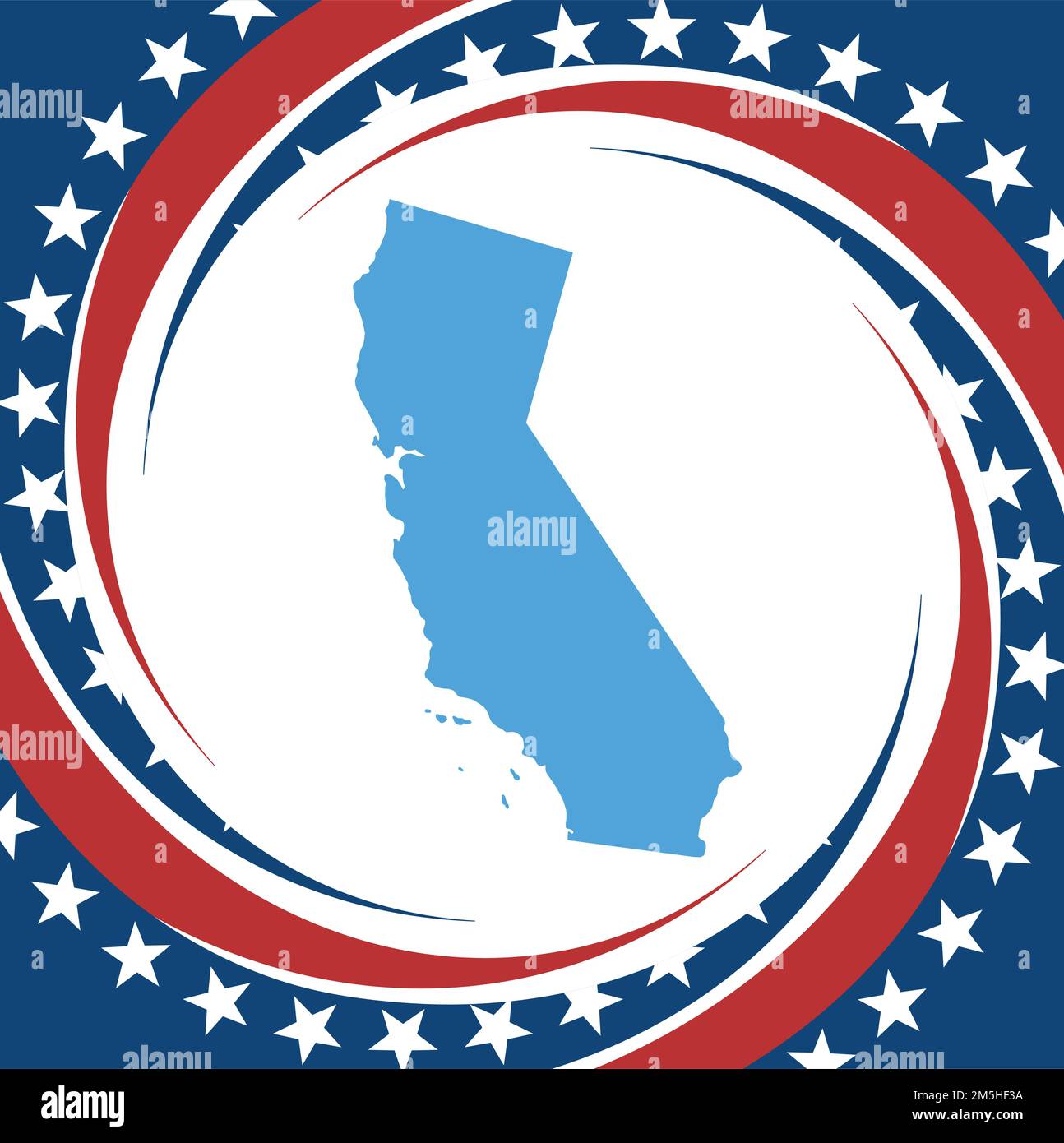 Label with map of California vector - Label With Map Of California Vector 2M5HF3A