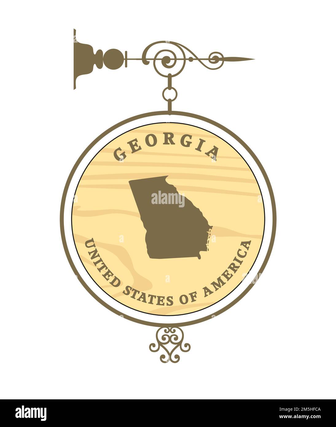 Vintage label with map of vector Stock Vector Image & Art Alamy