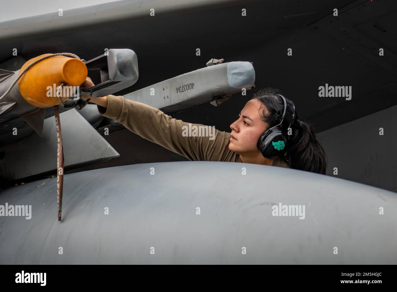 A U.S. Air Force maintainer assigned to the 18th Maintenance Group ...