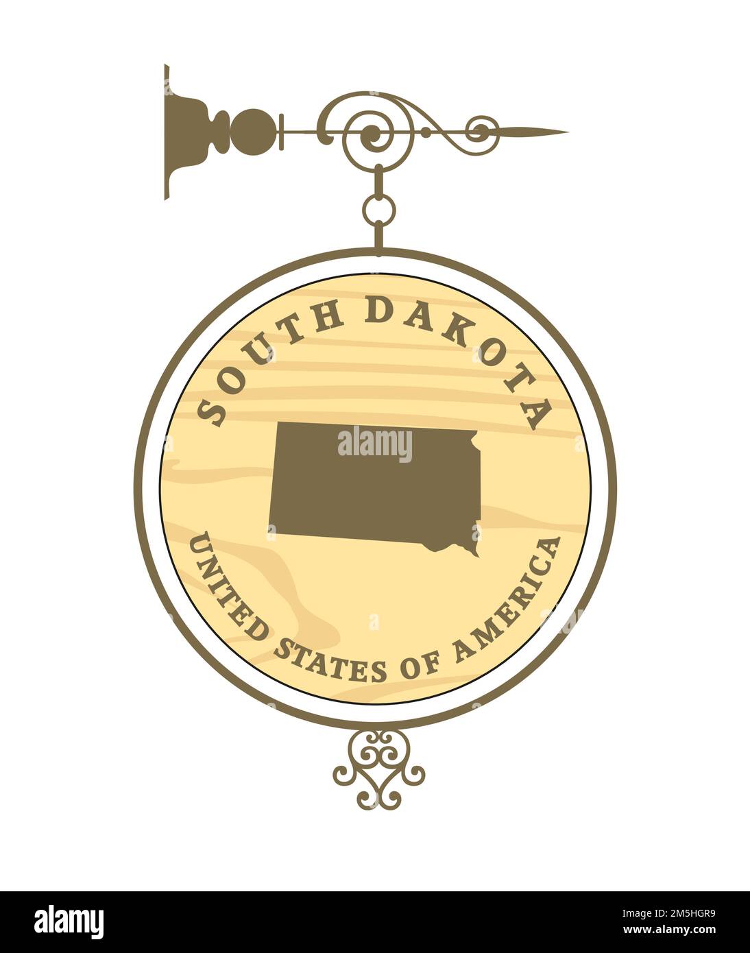 vintage-label-with-map-of-south-dakota-vector-stock-vector-image-art