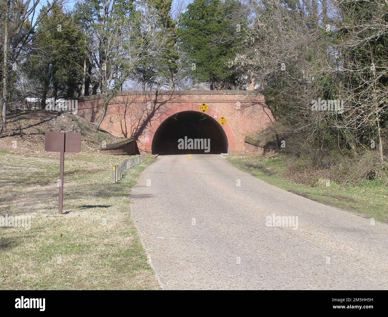 Colonial Parkway Williamsburg Tunnel. Surrounded by the dense growth