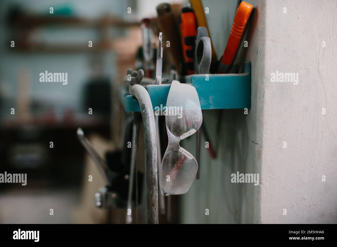 Carpenter's or craftsman's tool kit closeup Stock Photo Alamy
