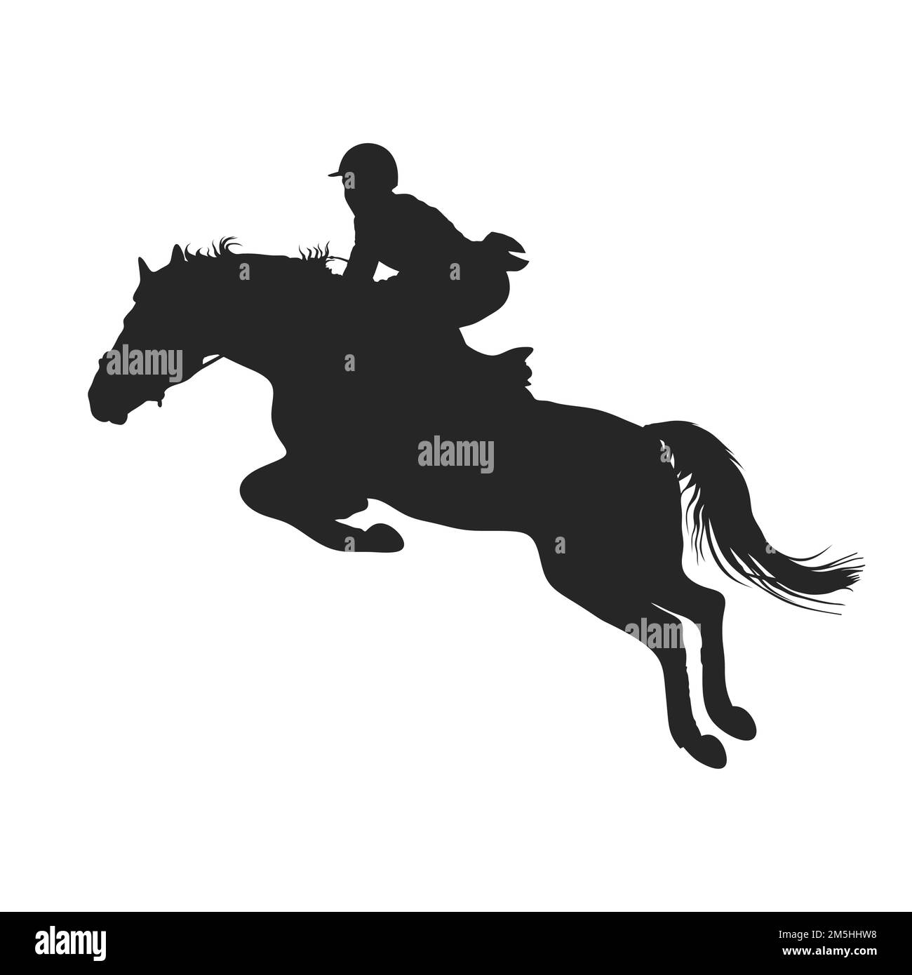 vector illustration, rider controls running horse, competitions show ...