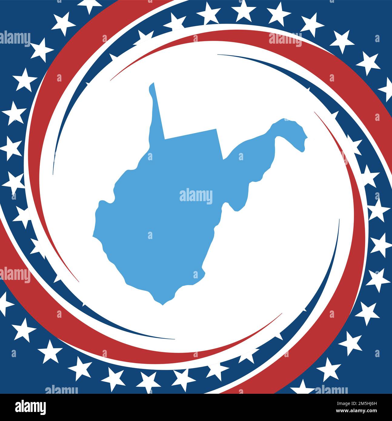 West virginia map vector hi-res stock photography and images - Alamy