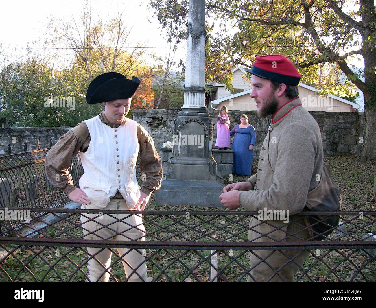 Washington Heritage Trail Living History in Shepherdstown. Two men in