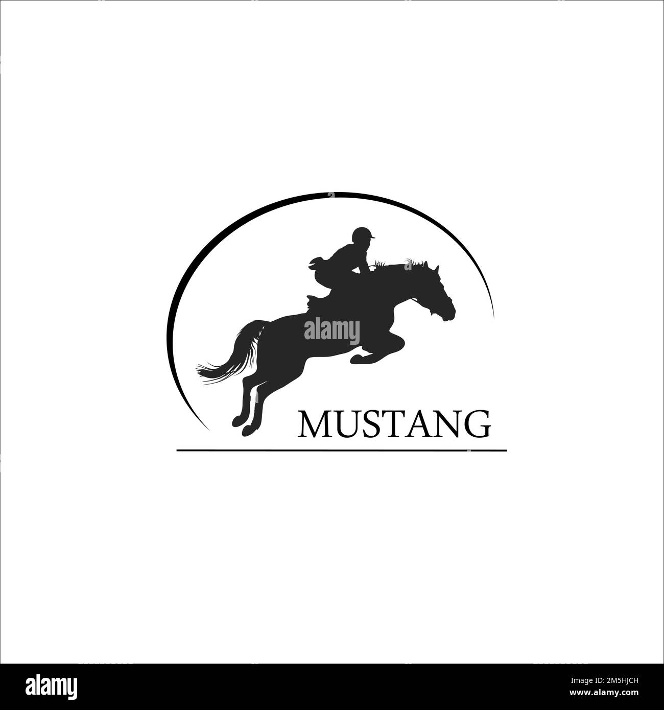Horse logo element, vector icon, sport symbolic Stock Vector