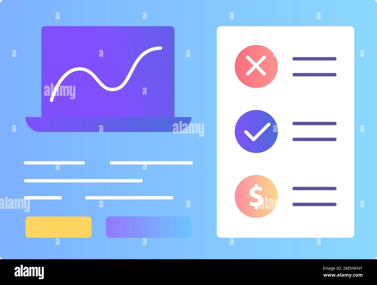 Freelance work vector. Schedule and time management icon. Laptop computer with web planner for