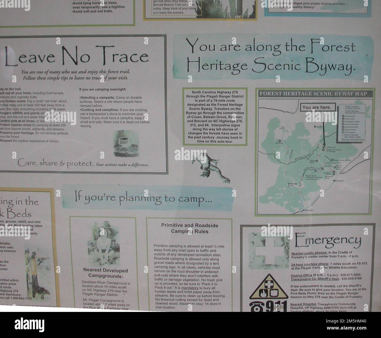 Forest Heritage National Scenic Byway Site Bulletin Board. This