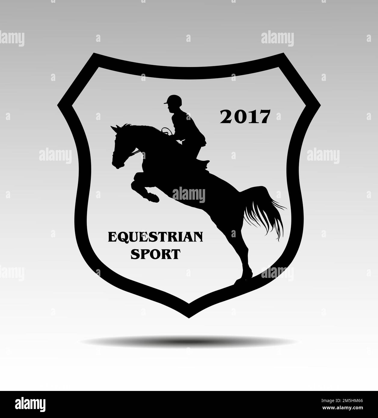 vector illustration, rider controls running horse, competitions show ...