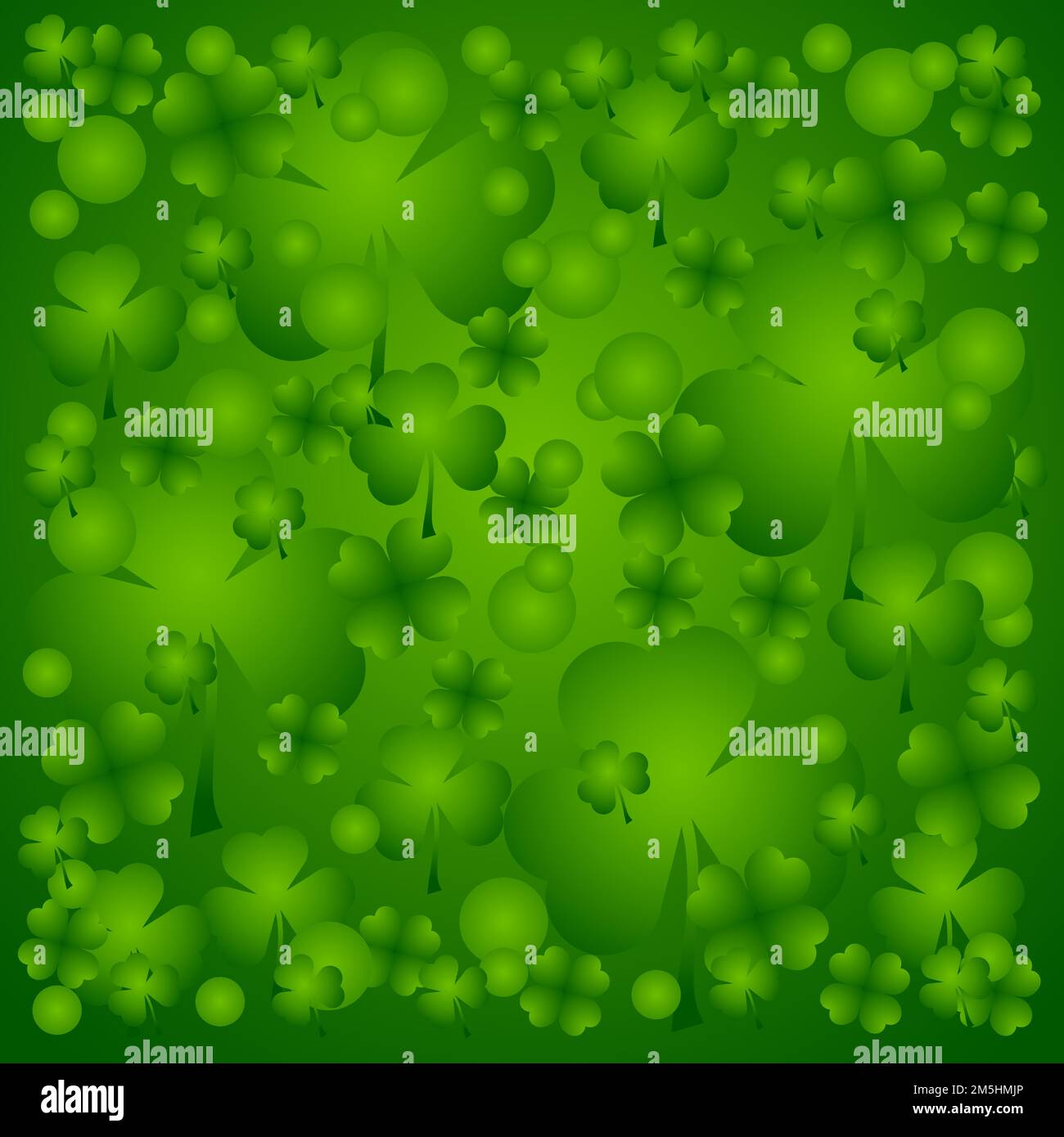 Clover leaf on green background for happy St. Patricks Day Stock Vector ...
