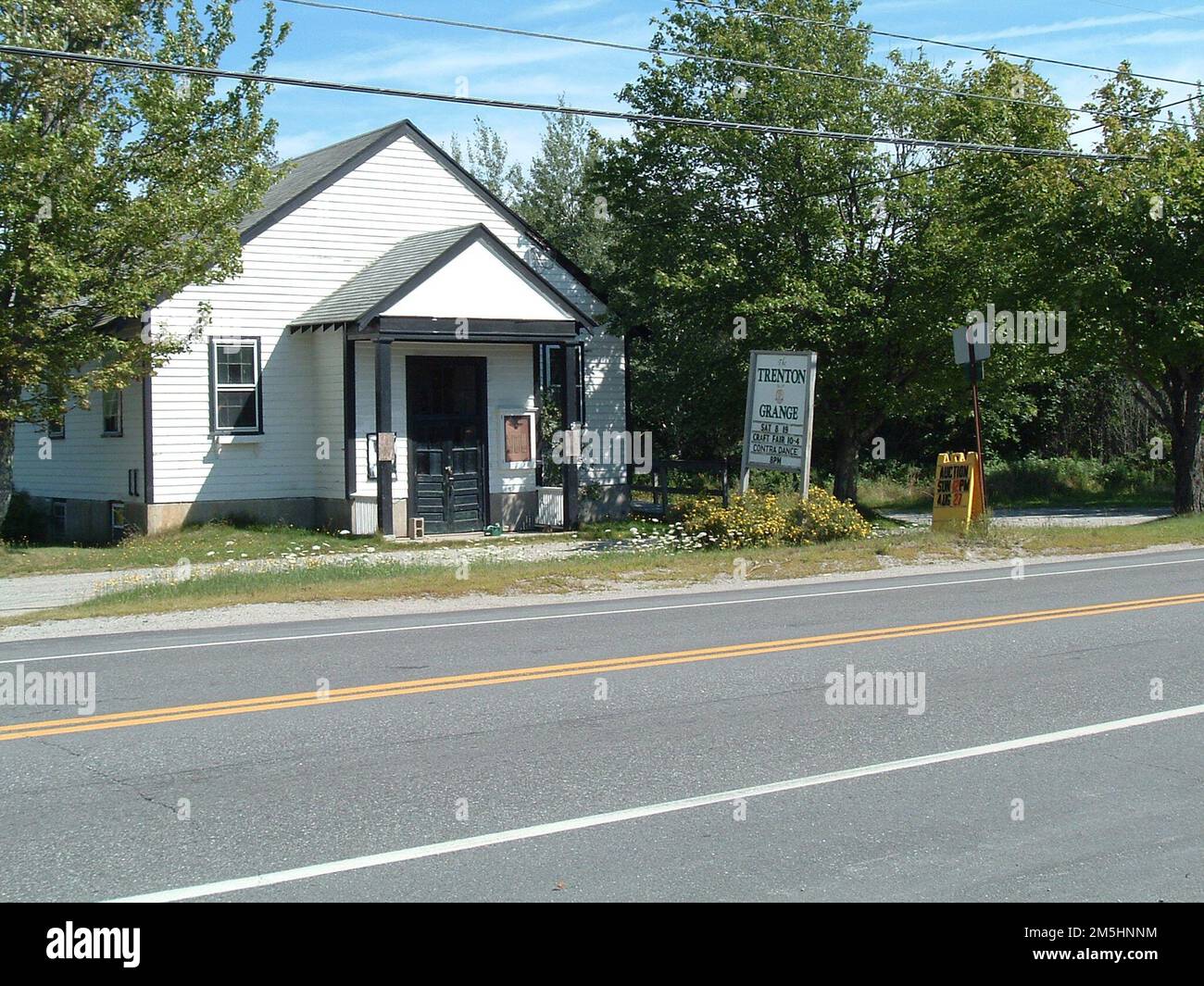 Acadia All American Road Trenton Grange Hall. The Trenton Grange Hall