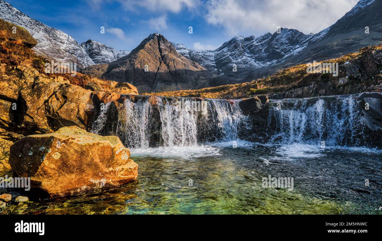 The Fairy pools in Glen Brittle on the Isle of Skye Stock Photo Alamy